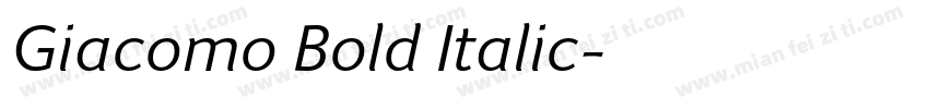 Giacomo Bold Italic字体转换